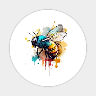 Colored bee with paint spots Magnet